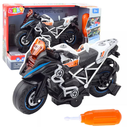 ""Pasidaryk pats" lenktyninis dviratis, atsukamas išardymas, šviesos, garsai, juodas"