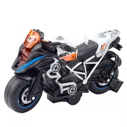 ""Pasidaryk pats" lenktyninis dviratis, atsukamas išardymas, šviesos, garsai, juodas"