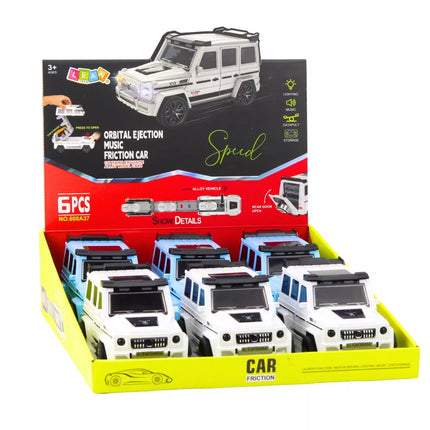 Visureigalinis automobilis Metalo Paslėptas Automobilio Šviesos Garsas Baltas Mėlynas