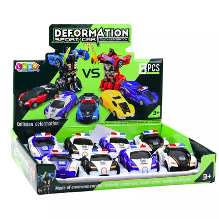 Automatinis Robotas 2in1 Sportinis Automobilis Policijos Važiavimo Rinkinys