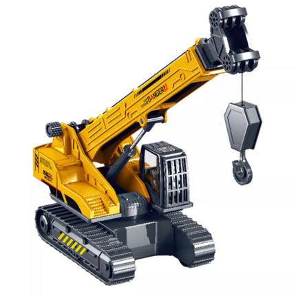 Vikšrinis kranas, ištraukiama pasukama kabina 360°, geltonas