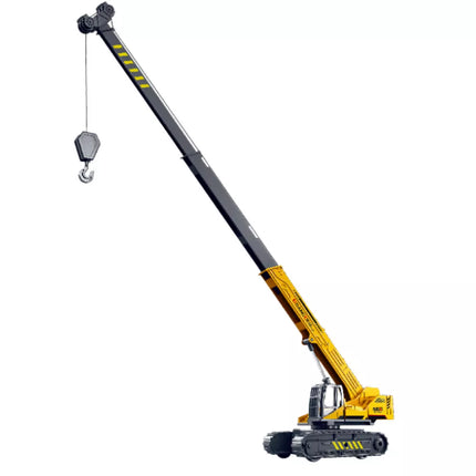 Vikšrinis kranas, ištraukiama pasukama kabina 360°, geltonas