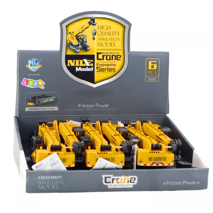 Vikšrinis kranas, ištraukiama pasukama kabina 360°, geltonas