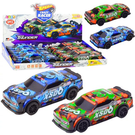 XS06 lenktyninio automobilio vairavimo žibintai, garsai, oranžinė, mėlyna