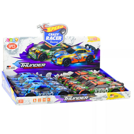 XS06 lenktyninio automobilio vairavimo žibintai, garsai, oranžinė, mėlyna