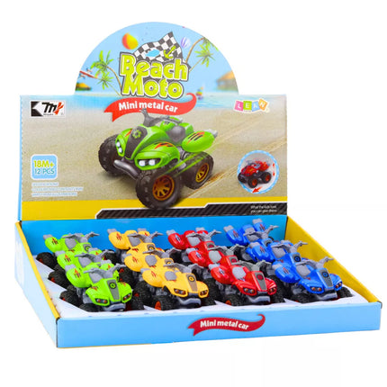 Keturratis su guminėmis padangomis, metaliniu korpusu, įvairių spalvų