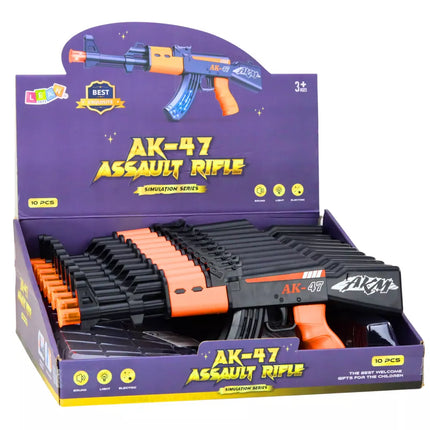 Elektrinis šautuvas AK47 vaikams su šviesomis ir garsais