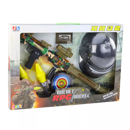 Karinis rinkinys Karinė bazuka RPG Šalmas Tracza Putų kulkos