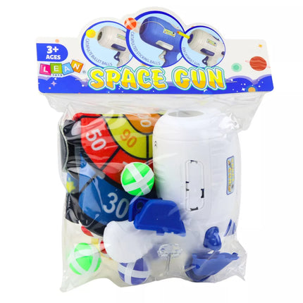 Įgūdžių žaidimas Šaudymo taikinys Pistoletas Velcro kamuoliukai Kosmosas