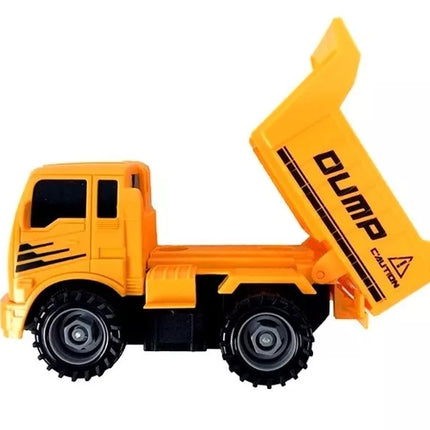 Transporto priemonių rinkinys betono maišyklei ir savivarčiui atsukti