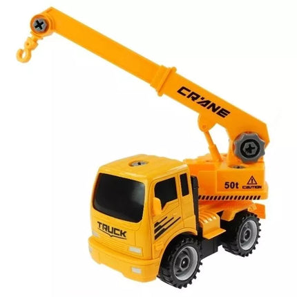 Transporto priemonių rinkinys betono maišyklei ir savivarčiui atsukti