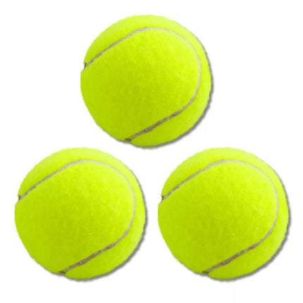 Klasikinių spyruokliuojančių teniso kamuoliukų rinkinys, geltonas, 3 vnt.