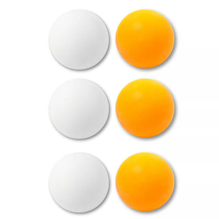 Stalo Teniso Kamuoliukai Sportiniai Balti Oranžiniai 6 vnt.