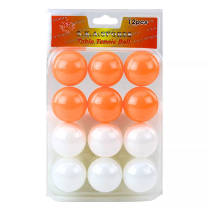Stalo teniso kamuoliukai baltas oranžinis Sport 12 vnt.