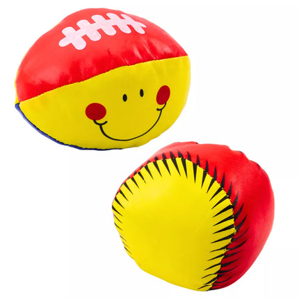 Minkštų sportinių kamuolių rinkinys: krepšinio, regbio, futbolo ir beisbolo kamuoliai, 4 vnt.