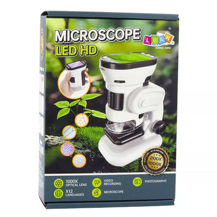 Edukacinis skaitmeninis mikroskopas vaikams su ekranu