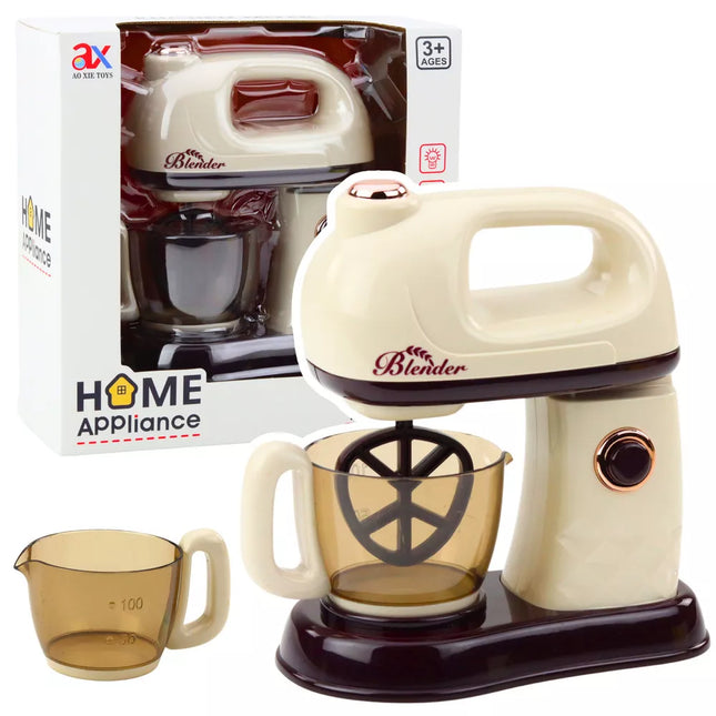 Virtuvinis maišytuvas robotas vaikams, besisukanti 360° galva, šviesos, baltas