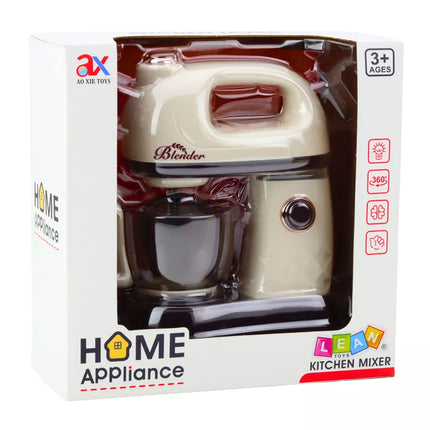 Virtuvinis maišytuvas robotas vaikams, besisukanti 360° galva, šviesos, baltas