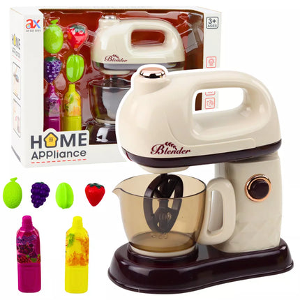 Maišytuvas virtuvės robotas vaikams vaisių sultys šviesos garsai baltas