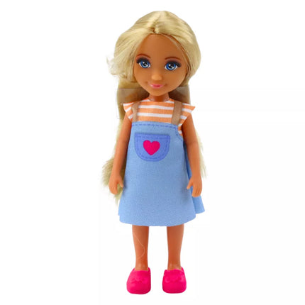 Ankiki Miniatiūrinė lėlė su rinkiniu, rankine, šuniukais ir kaulu