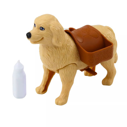 Ankiki Miniatiūrinė lėlė su rinkiniu, rankine, šuniukais ir kaulu