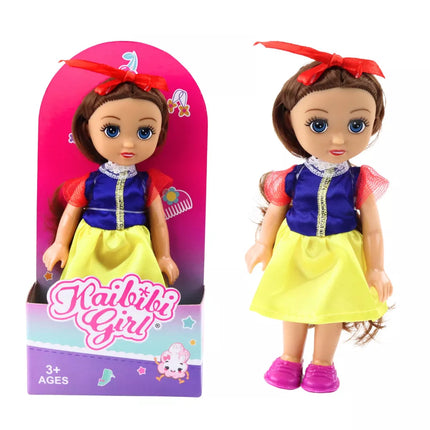 Mini princesės lėlės su karūna dekoruota suknelė 17cm Mix