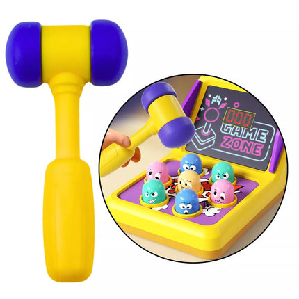 Arcade žaidimo automatas "Whack A Mole" su plaktuku, šviesomis ir garsais