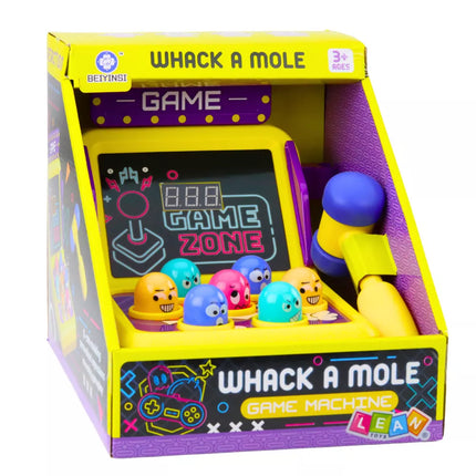 Arcade žaidimo automatas "Whack A Mole" su plaktuku, šviesomis ir garsais
