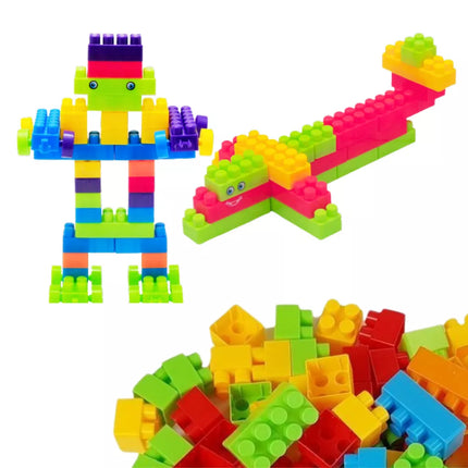 KONSTRUKTORIUS EDUKACINIAME RINKINIO DĖŽUTĖJE 60 ELEMENTŲ.