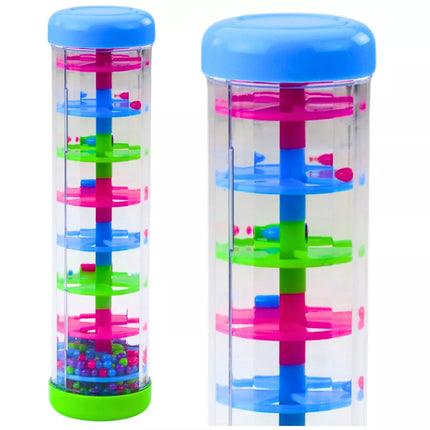 Sensorinis vamzdelis lietaus dušas barškutis spalvoti kamuoliukai 20CM