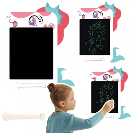 Žymeklis piešimo lenta rašymo LCD rašiklis vienaragis baltas