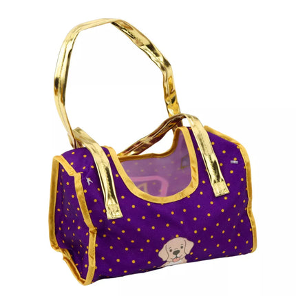 Šuo maiše pliušinis talismanas, minkštas žaislas, šviesiai rudas