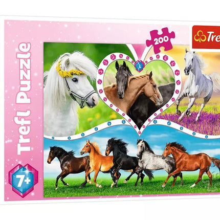 Dėlionė 200 det. Gražūs žirgai Trefl 13248