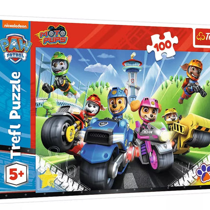 Dėlionė 100 vnt. Paw Patrol ant motociklų Trefl 16430
