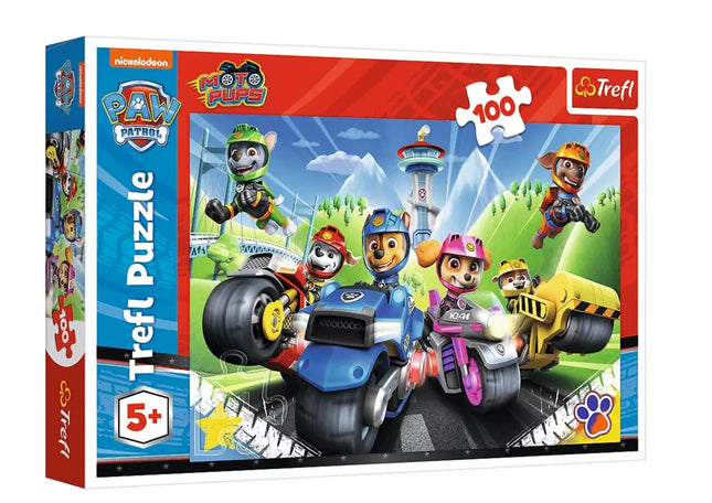 Dėlionė 100 vnt. Paw Patrol ant motociklų Trefl 16430