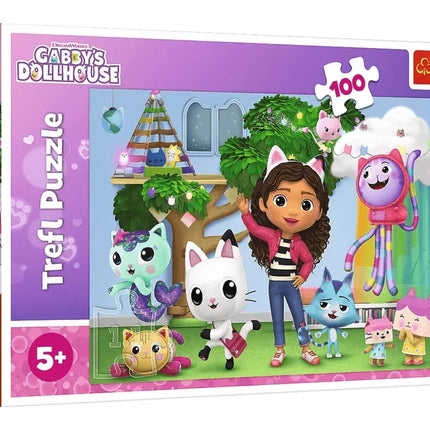 Dėlionė 100 vnt. Gabi katės namas Trefl 16464
