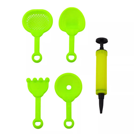 Magijos smėlio rinkinys rožinis 3 kg formelės įrankiai pripučiama lenta