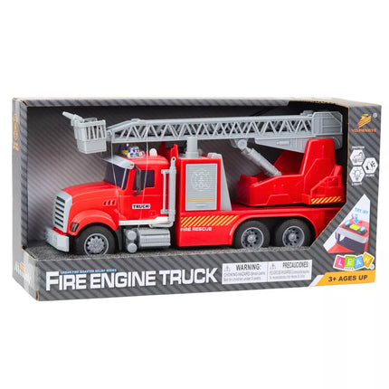 Gaisrinės mašinos kopėčių strėlės pavara vandens šviesos garsai