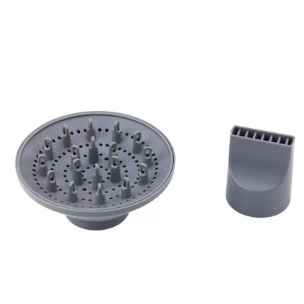 Baltas žaislinis plaukų džiovintuvas su dviem antgaliais ir garsu