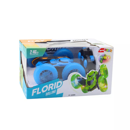 Triukų automobilis valdomas nuotoliniu būdu RC 360° mėlynas