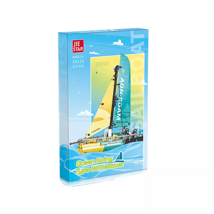 Konstruktoriaus blokeliai, burlaivis, valties tipas 65, modelis 675el