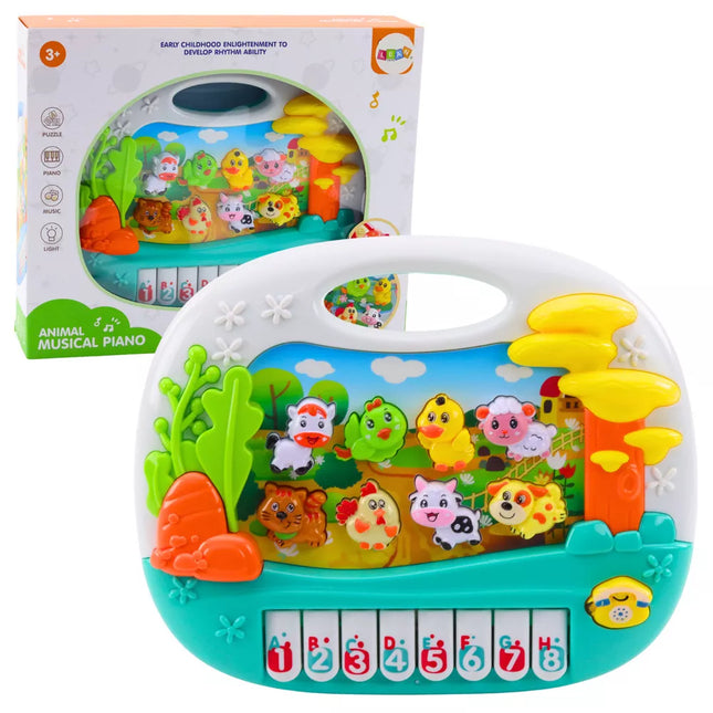 Edukacinis interaktyvus pianinas mažyliams su gyvūnų garsais