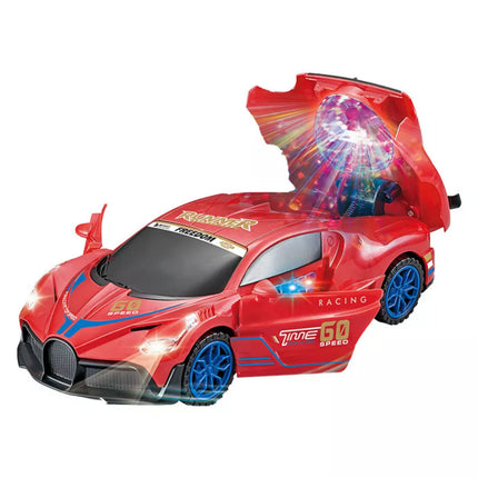 Sportinio automobilio kliūčių jutiklis LED kamuolys 360° Sukimosi žibintai Garsas Raudonas