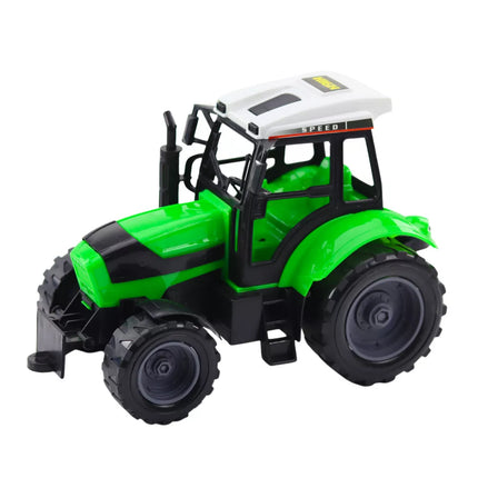 Didelis žemės ūkio traktorių rinkinys su judančia diskine akėčia