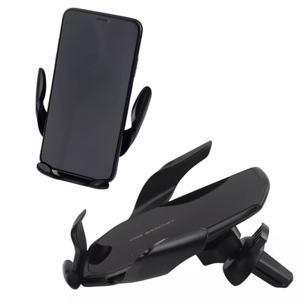 Gravitacijos automobilinis laikiklis ant oro angos, juodas