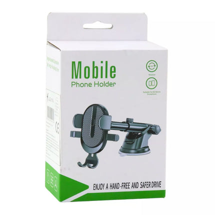 Tvirtas automobilio laikiklis ant lango, prietaisų skydelio, grotelių juodas