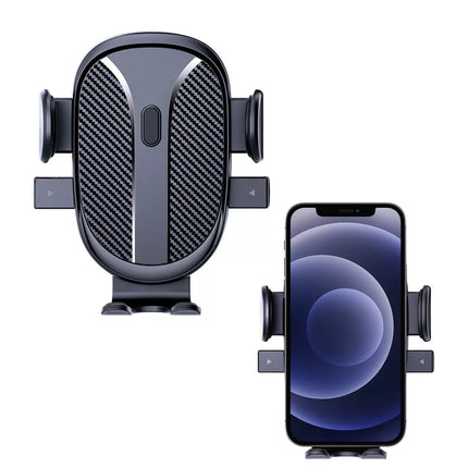 Tvirtas automobilio laikiklis ant lango, prietaisų skydelio, grotelių juodas