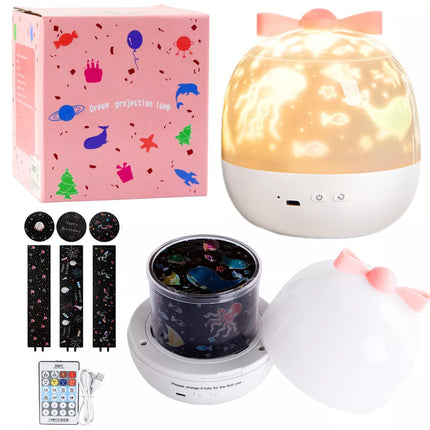 Žvaigždžių projektorius vaikams naktinis šviestuvas 6 keičiamos projekcijos