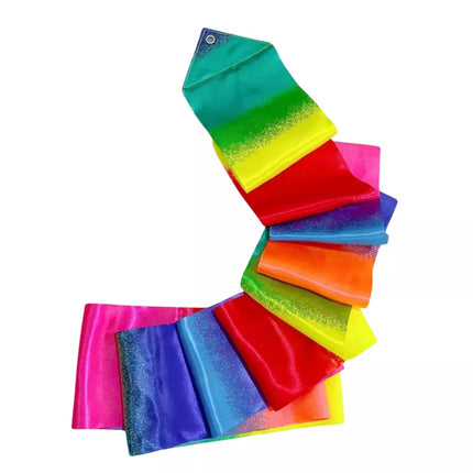 Gimnastikos juostelė, skirta šokių pratimams, spalvota, 205 x 5 cm