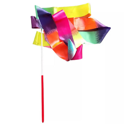 Gimnastikos juostelė, skirta šokių pratimams, spalvota, 205 x 5 cm